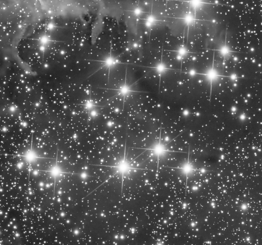 NGC 225 before fixing star spike artifacts with Dodge & Burn, Convolution, and SpikelessAI